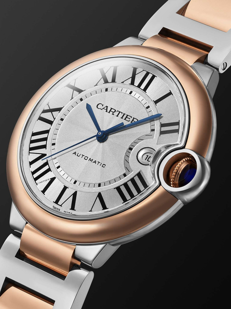 Ballon Bleu De Cartier Automatic 42mm 18-Karat Rose Gold and Stainless Steel Watch, Ref. No. W2BB003 3