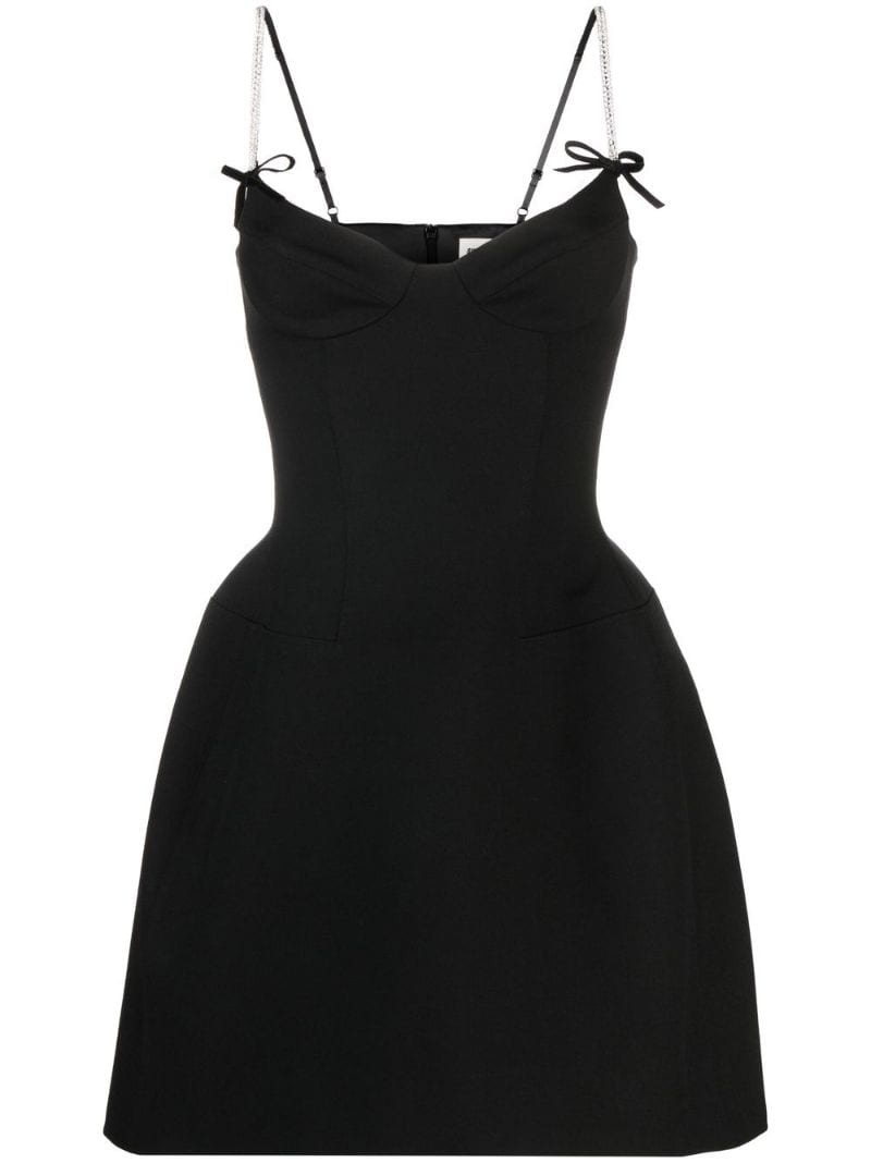 embellished-straps mini dress - 1