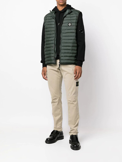 Stone Island Compass logo-patch padded gilet outlook