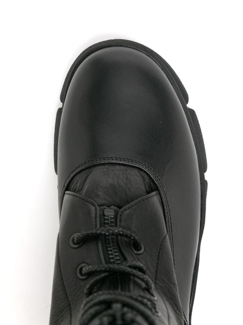 lace-up combat boots - 8
