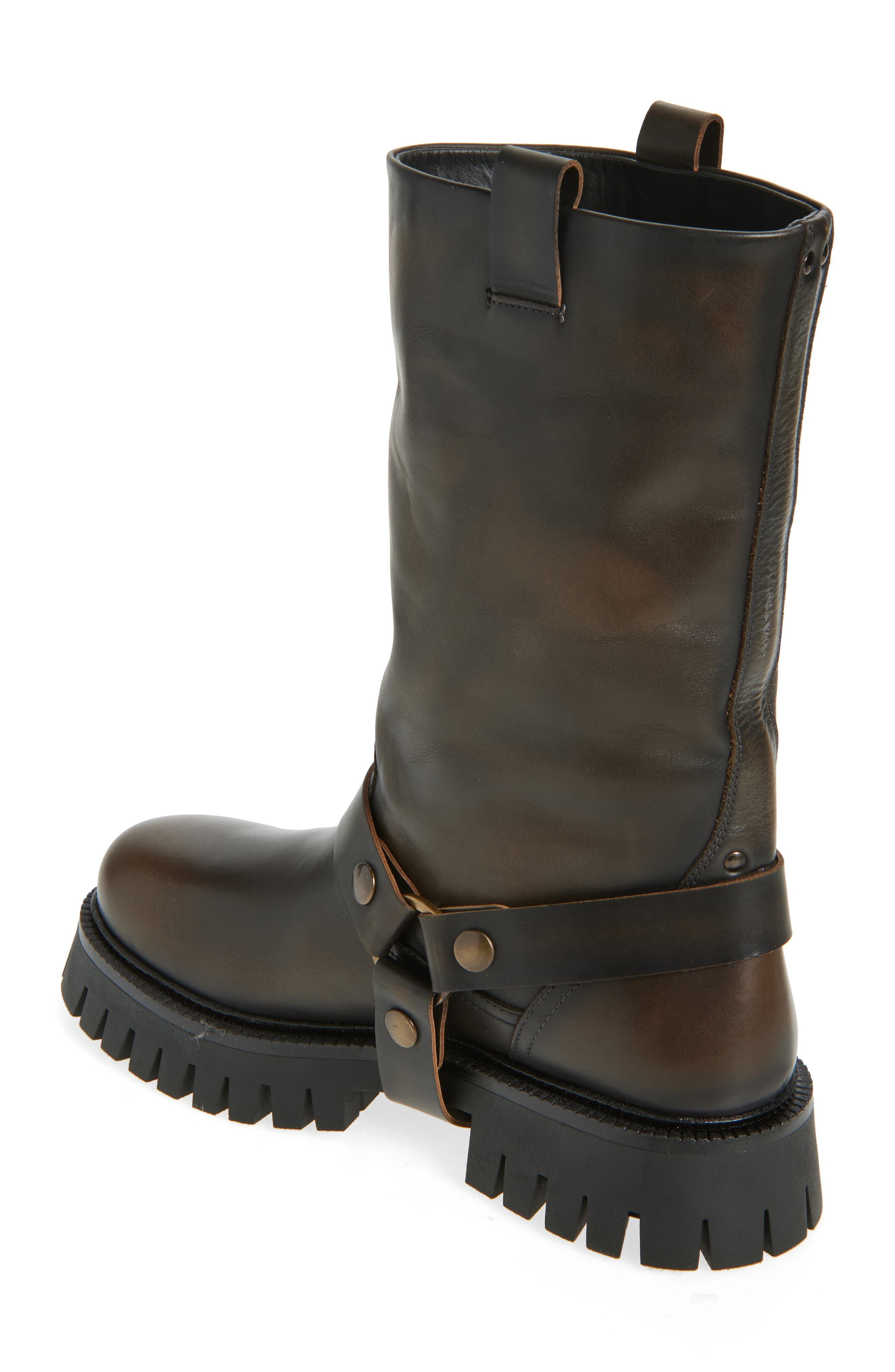 Golden Goose Kurt Moto Boot in Dark Brown/Beige at Nordstrom - 2