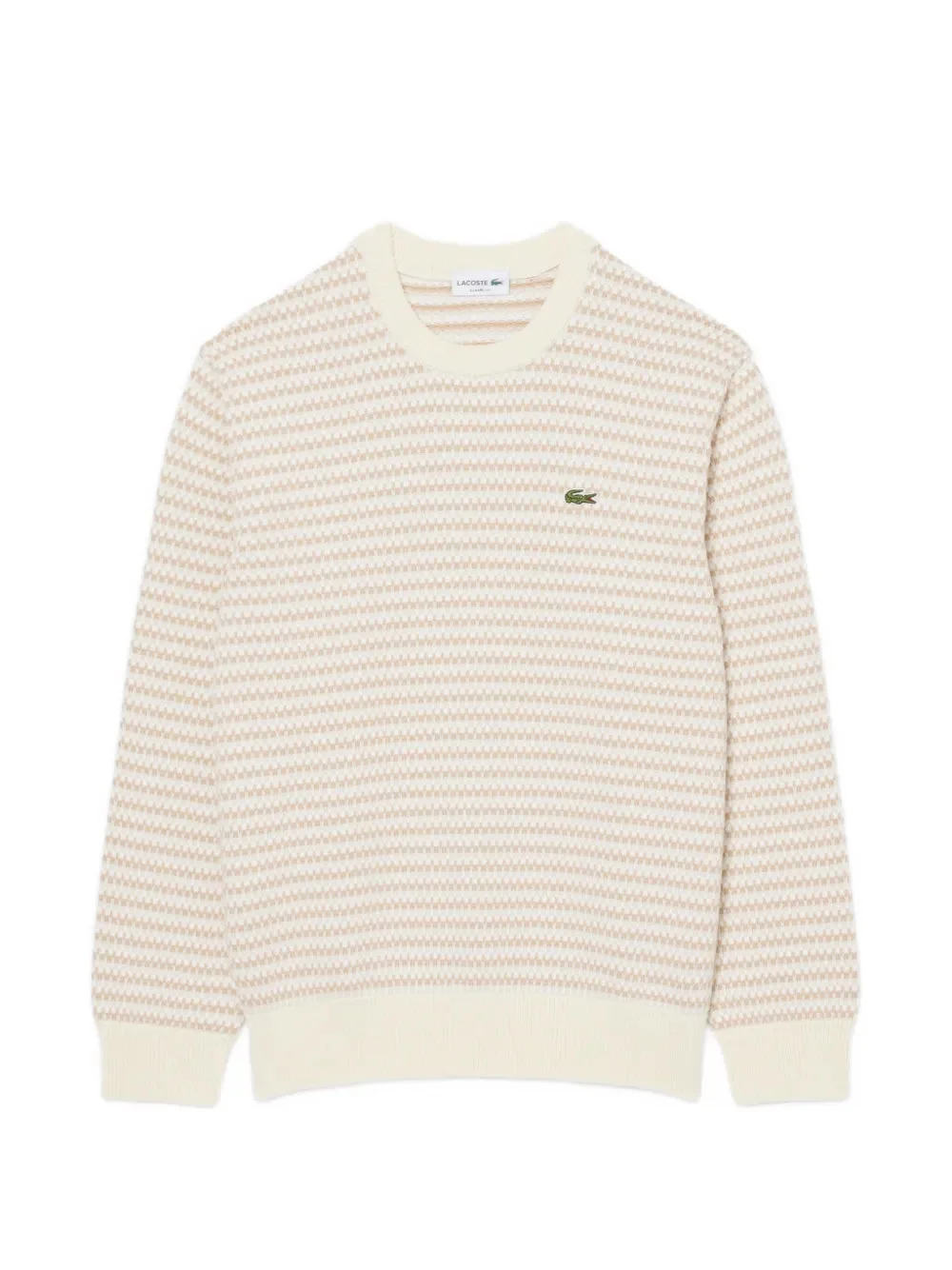 LOGO-PATCH TEXTURED-KNIT SWEATER - 1