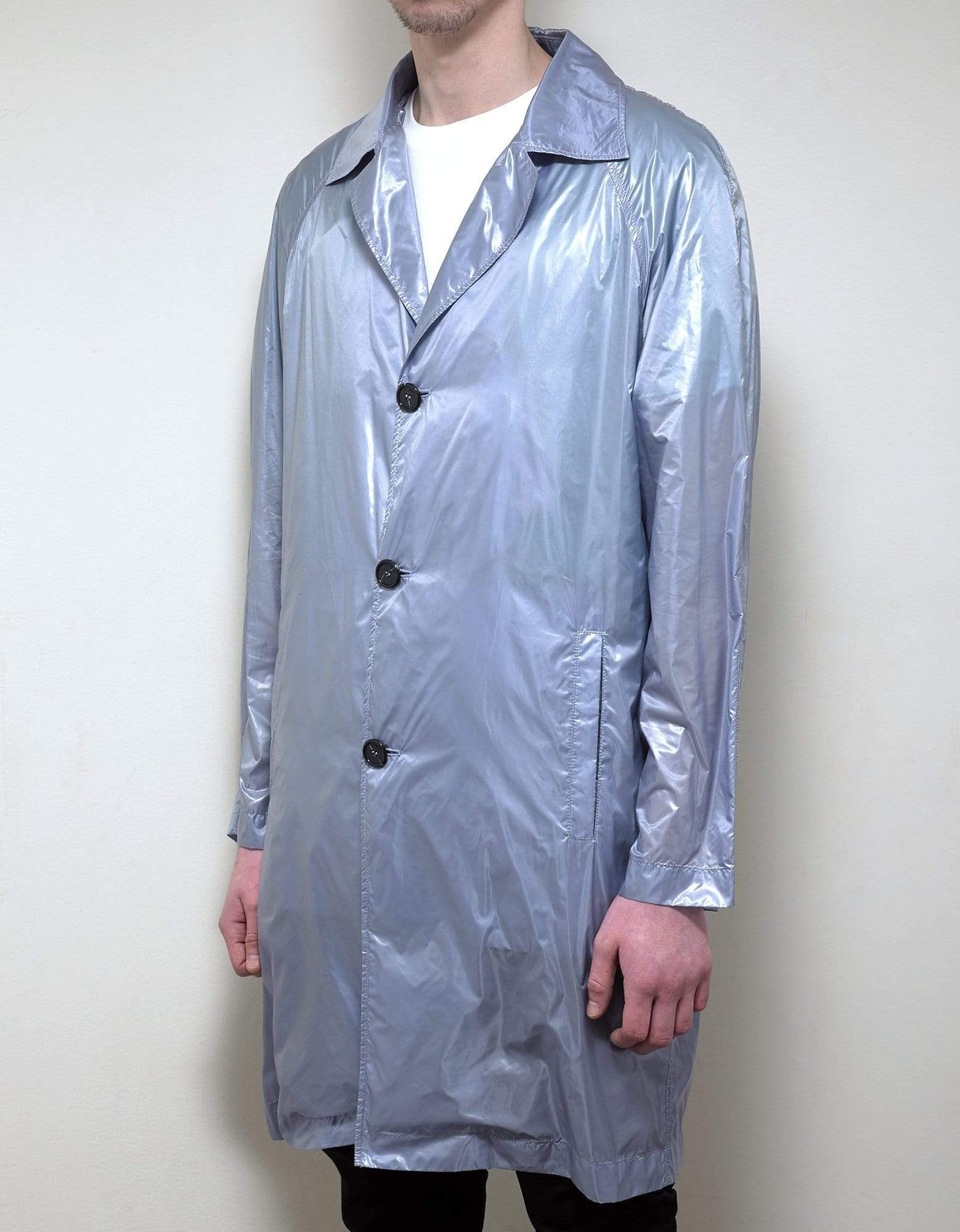 Raf Simons Blue Coat with T-Shirt Layer - 2