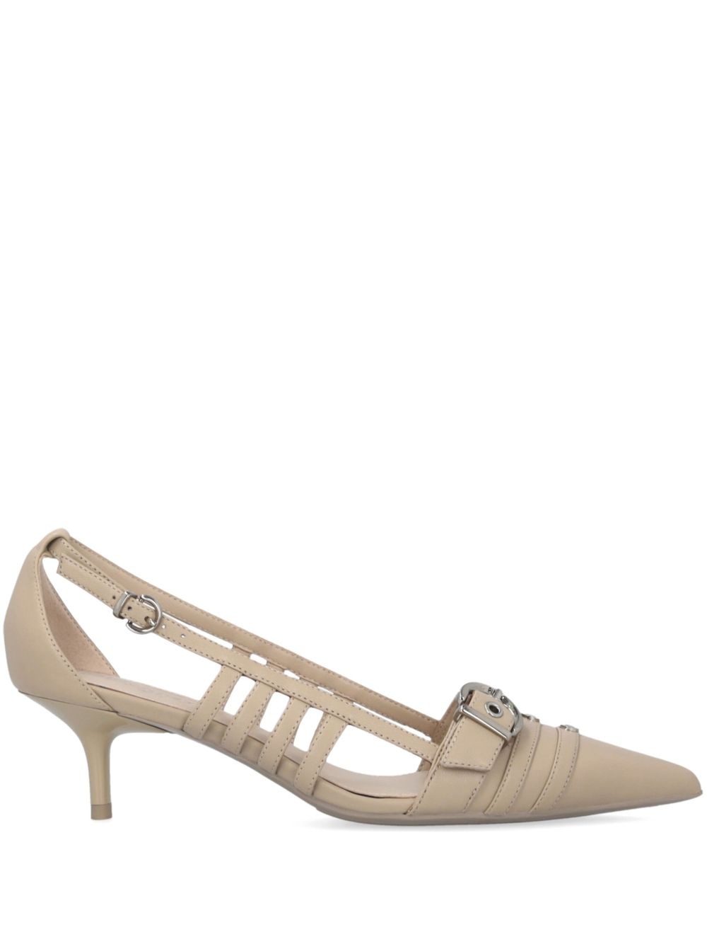 multi-straps leather pumps - 1