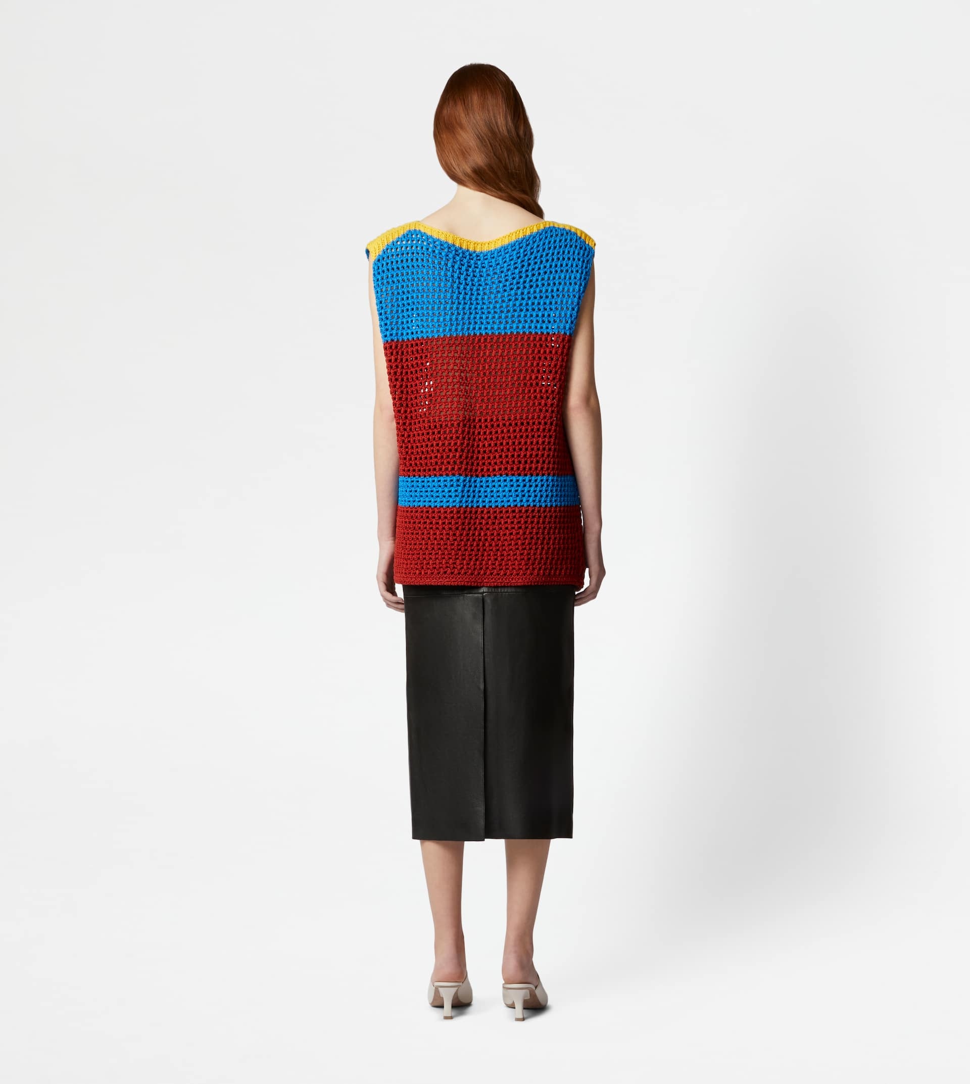 TOP IN COTTON KNIT - RED, LIGHT BLUE, YELLOW - 3