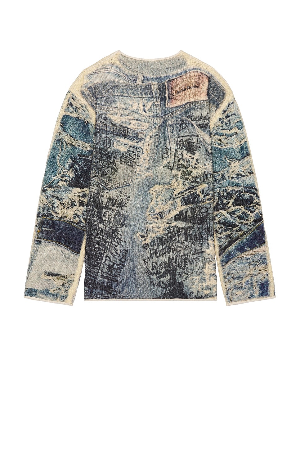 Karvian Trompe Loeil Denim Sweater - 2