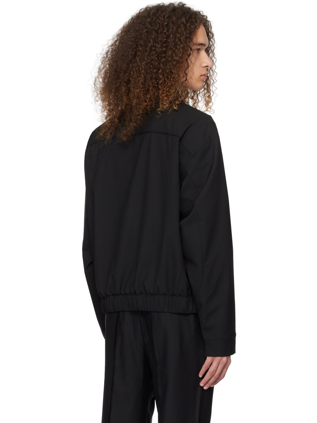 Black Streamline Track Jacket - 3