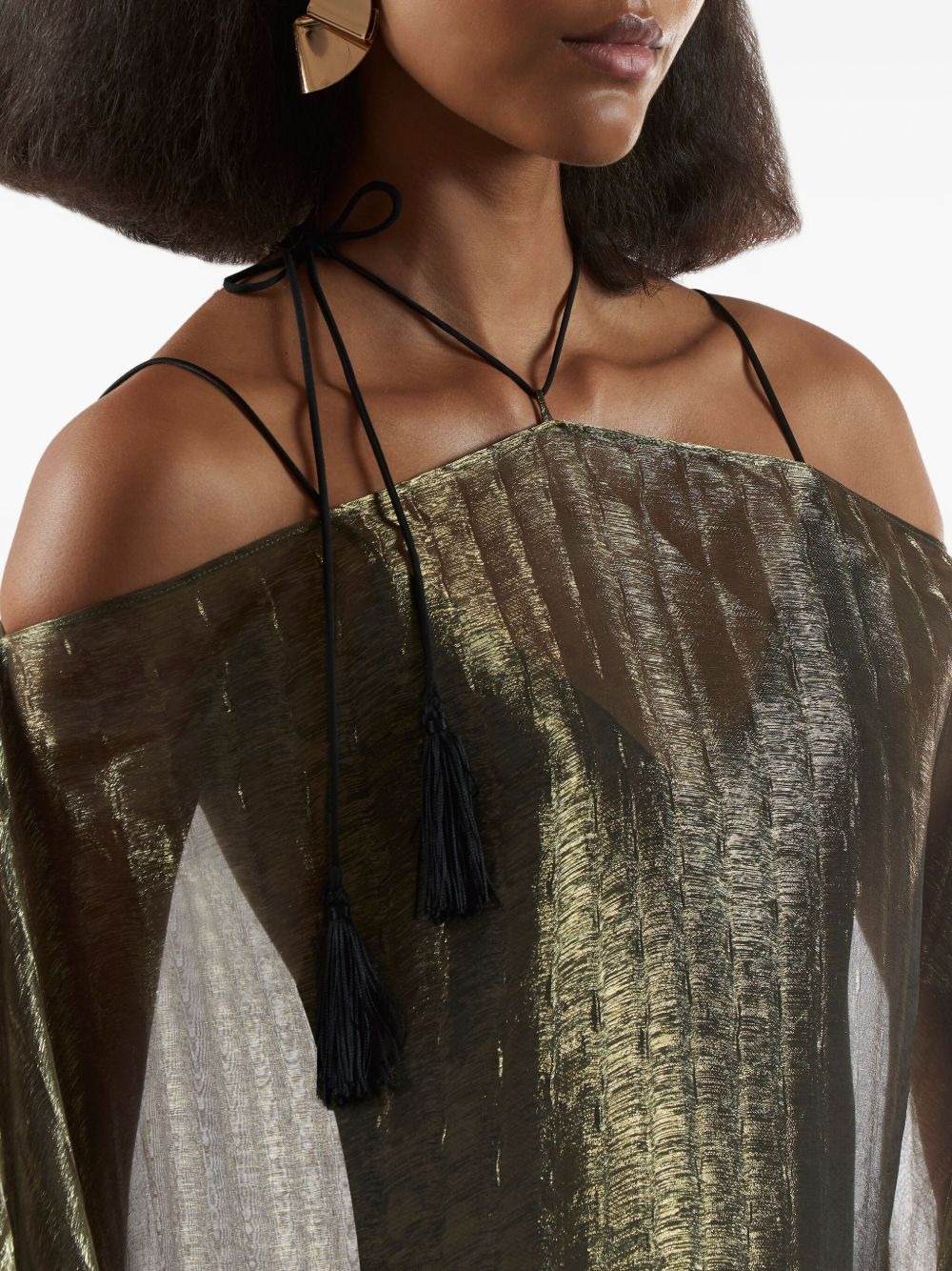 Sza Sza metallic pleated dress - 5