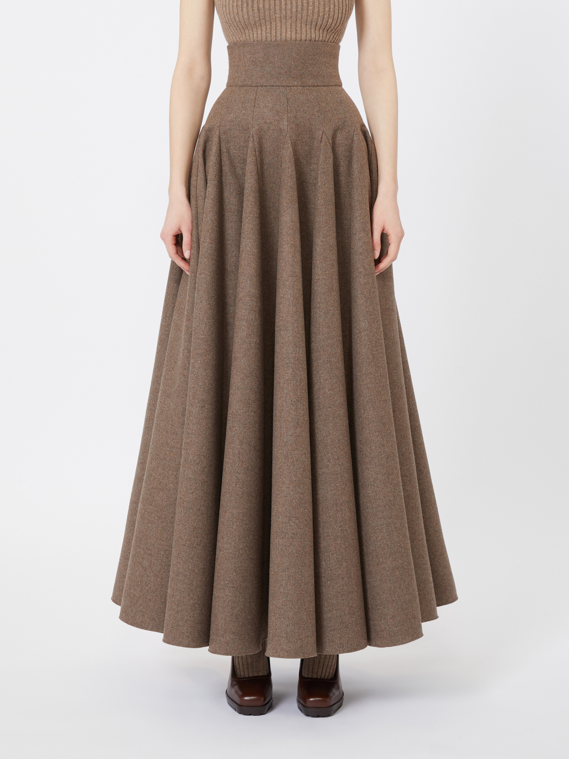 BELLICO1234 Wide wool felt skirt - 3