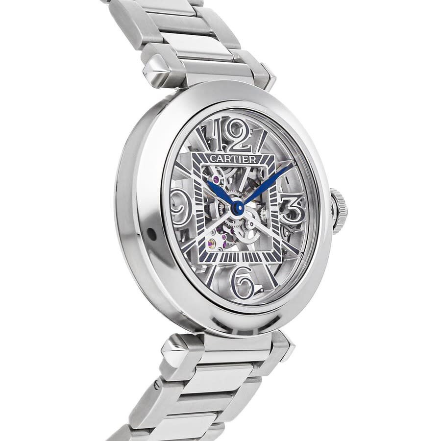 Pre-owned Cartier Pasha Transparent Dial Men's Watch WHPA0007 - 3