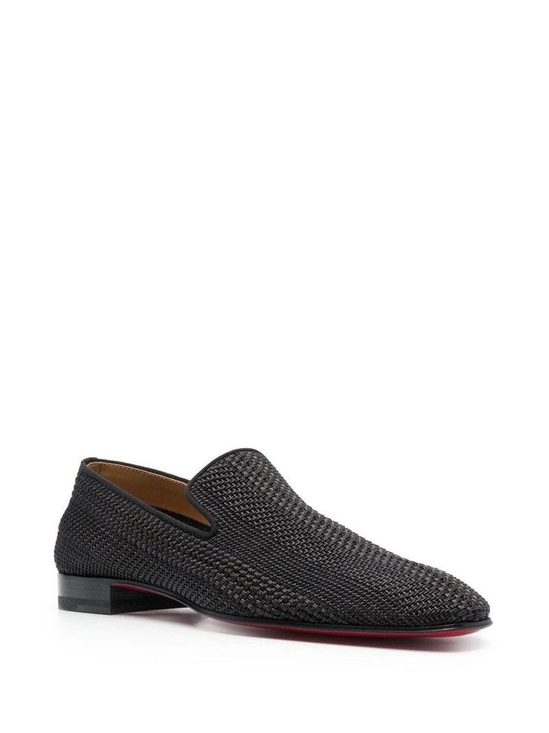 Christian Louboutin interwoven leather loafers outlook