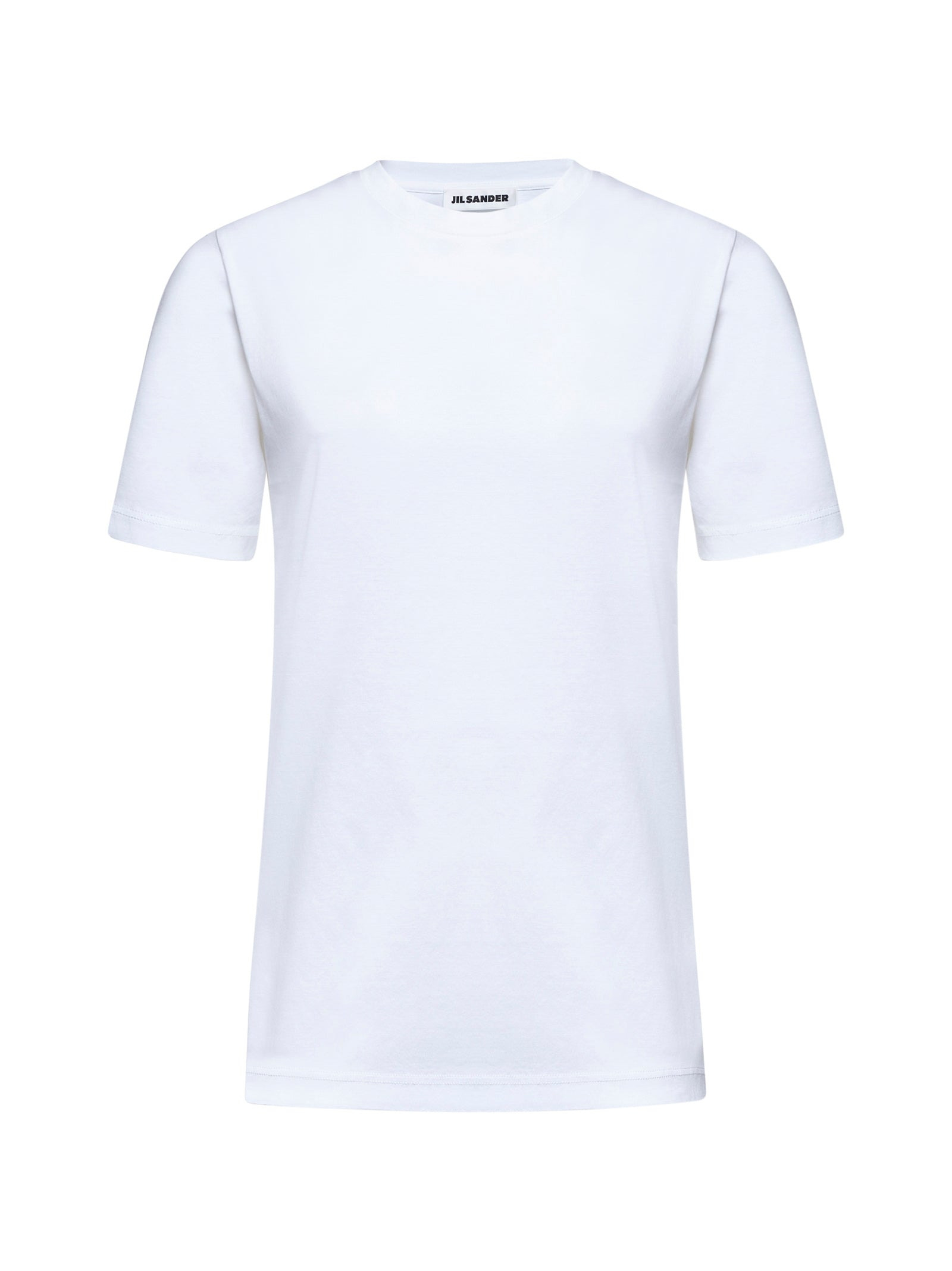 Jil Sander Women White Cotton Jersey Crewneck T-Shirt - 1