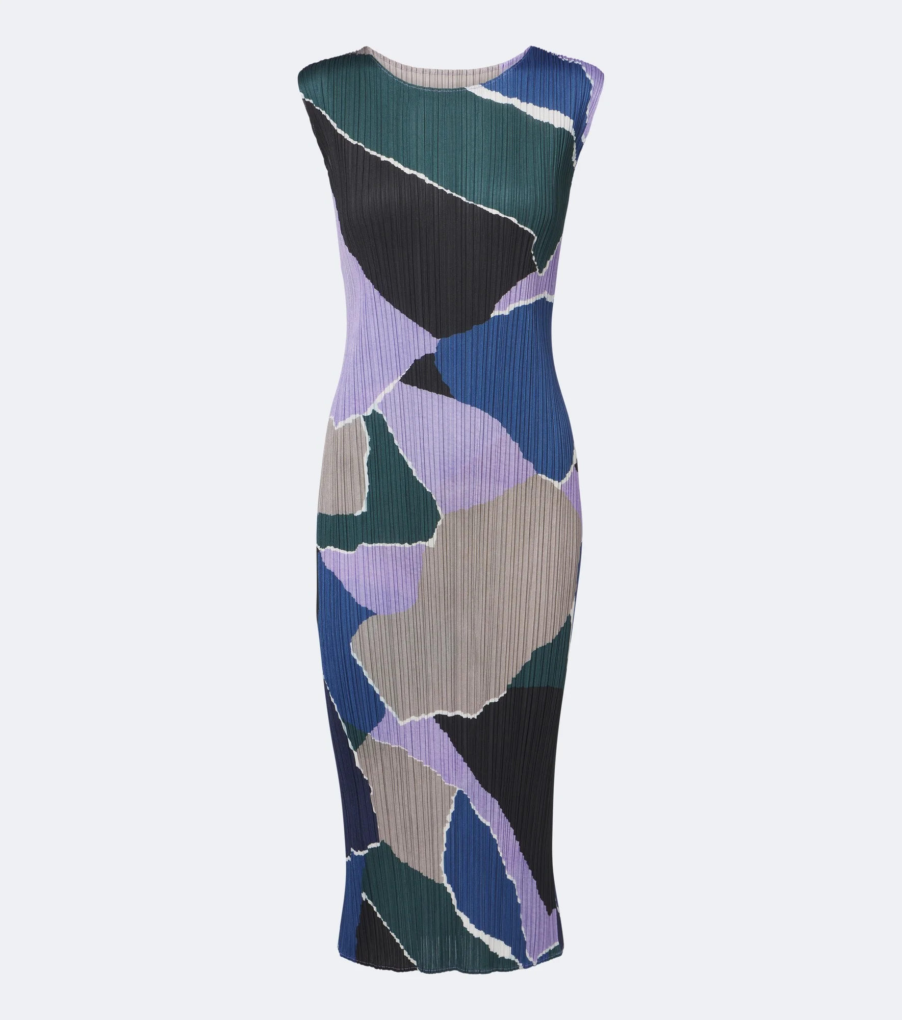 Surprise! pleated printed midi dress - 1