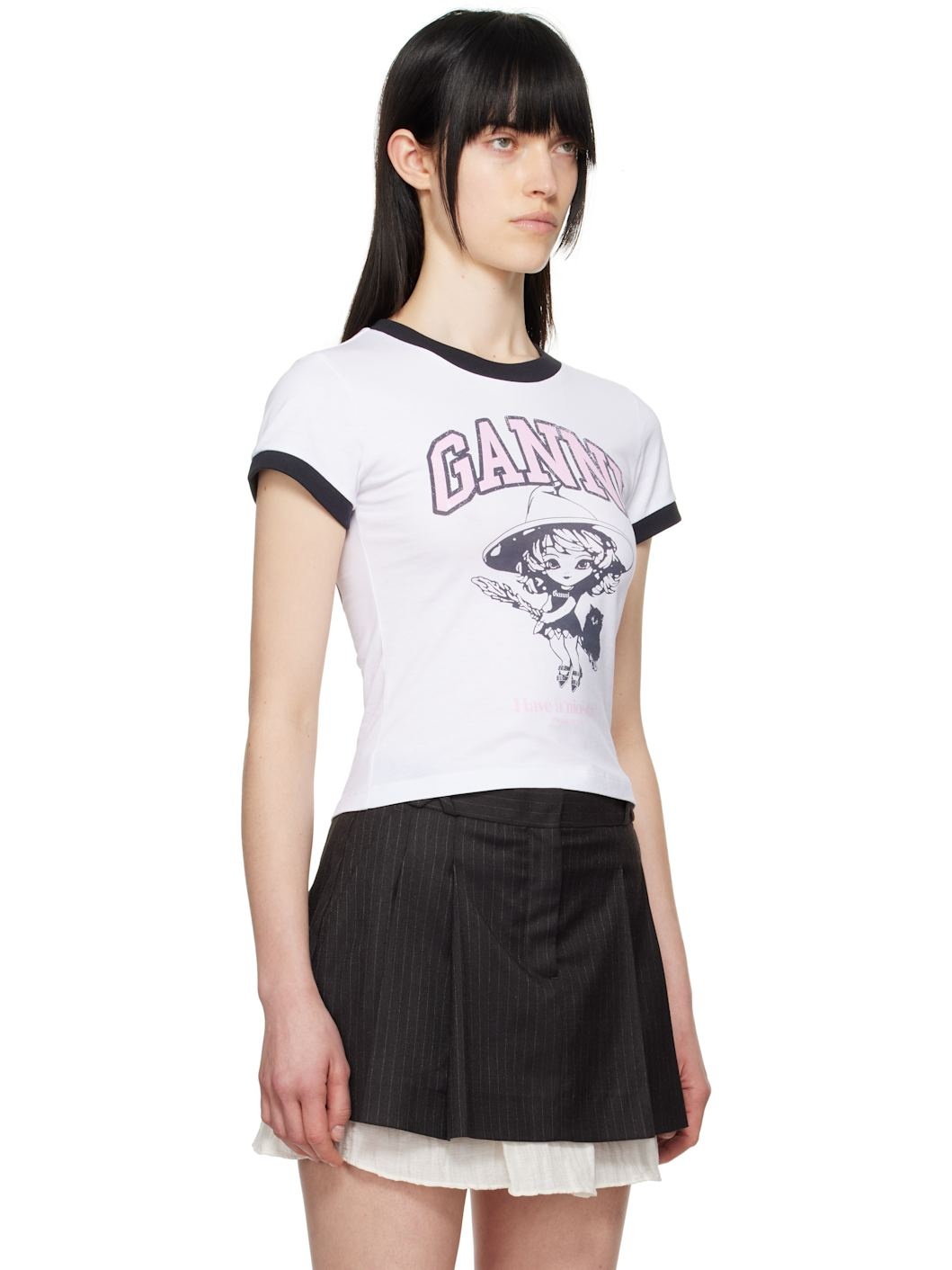White Basic Jersey Witch Small T-shirt - 2