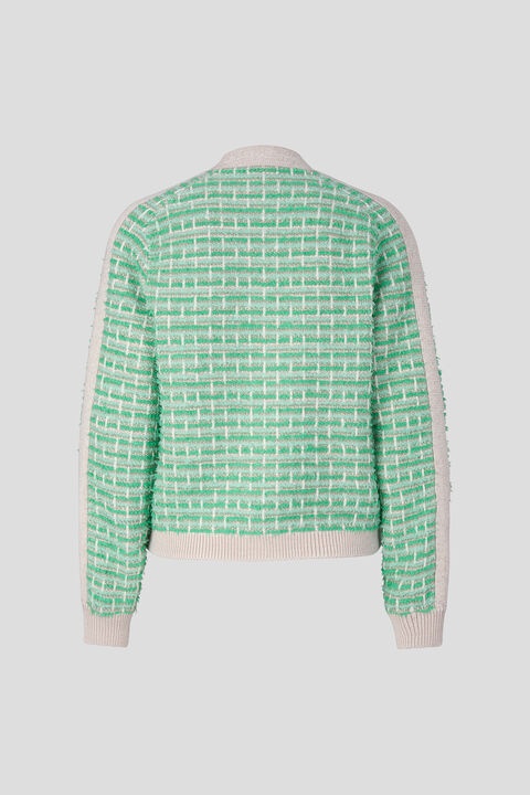 Franzi knit jacket in Green/Greige - 6