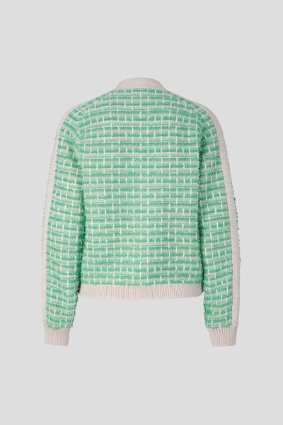BOGNER Franzi knit jacket in Green/Greige outlook