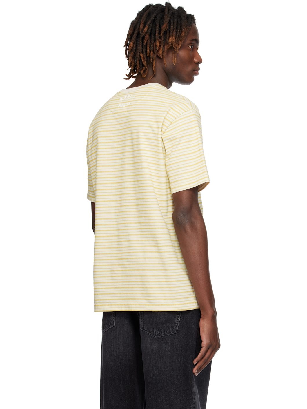 Off-White & Yellow  Paris VERDY Edition Embroidered T-shirt - 3