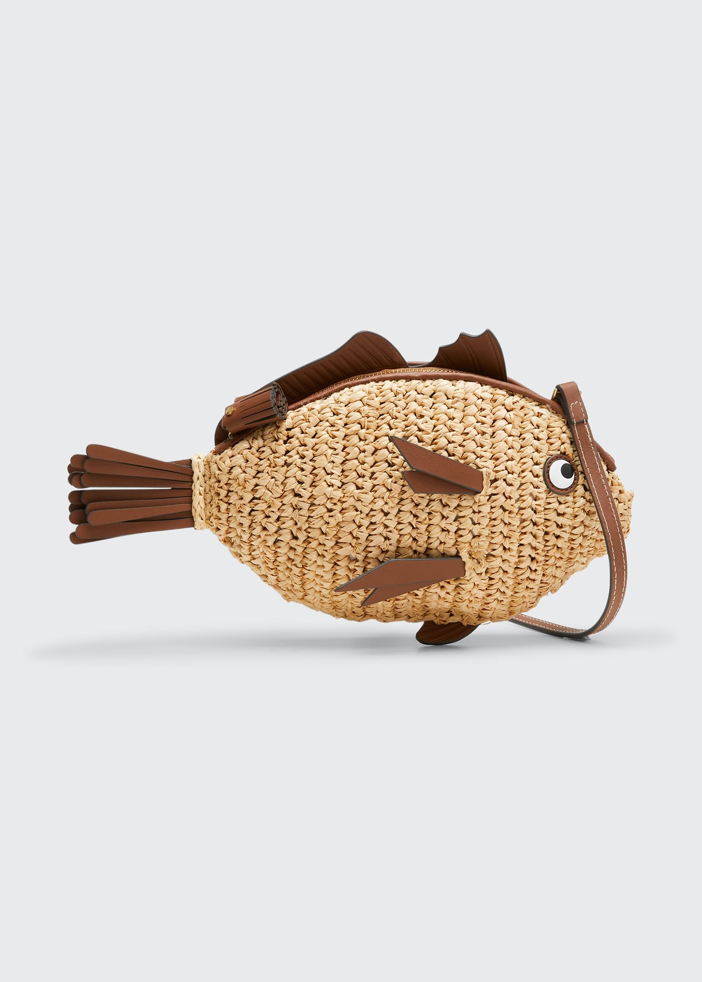 Fish Raffia Clutch Bag - 1