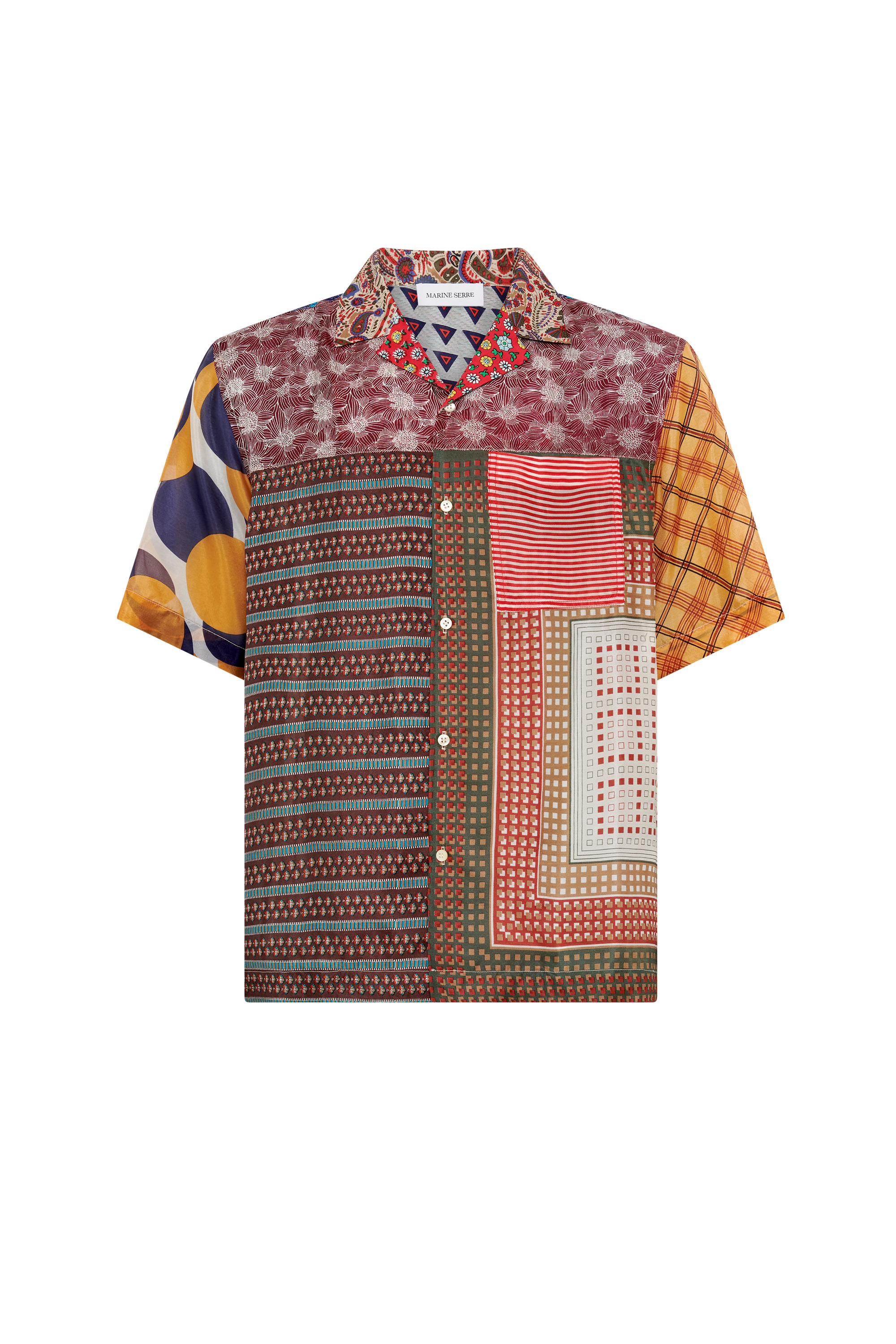 Regenerated Silk Scarves Bowling Shirt - 14