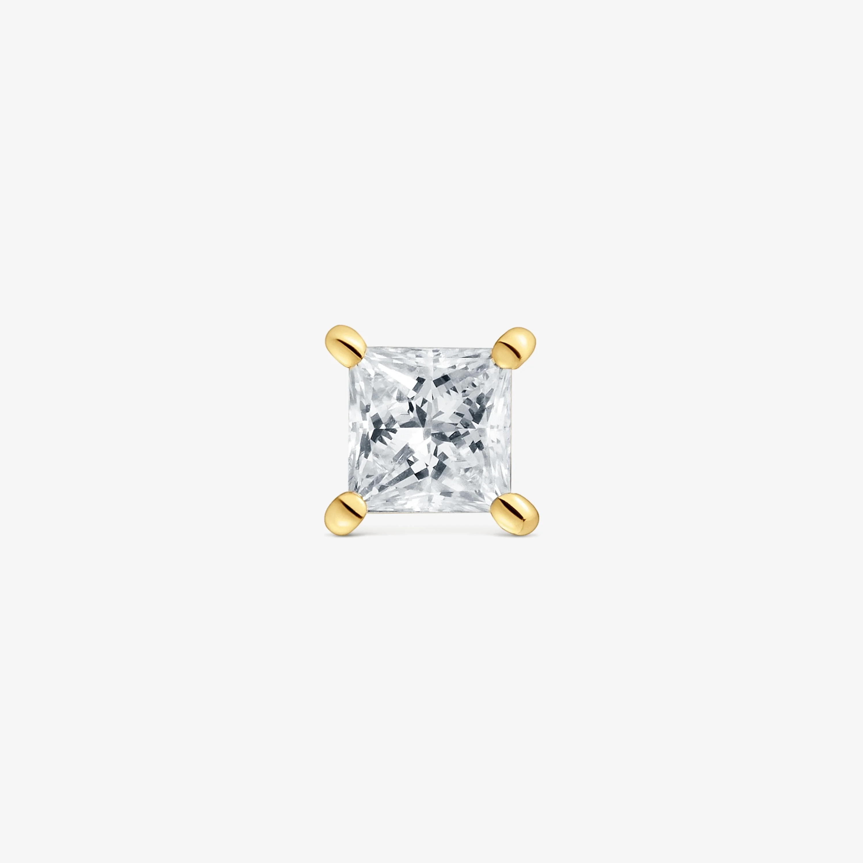 Single 14K solid gold Earring with 0.16ct lab-grown diamond TOUS Shine LGD - 1