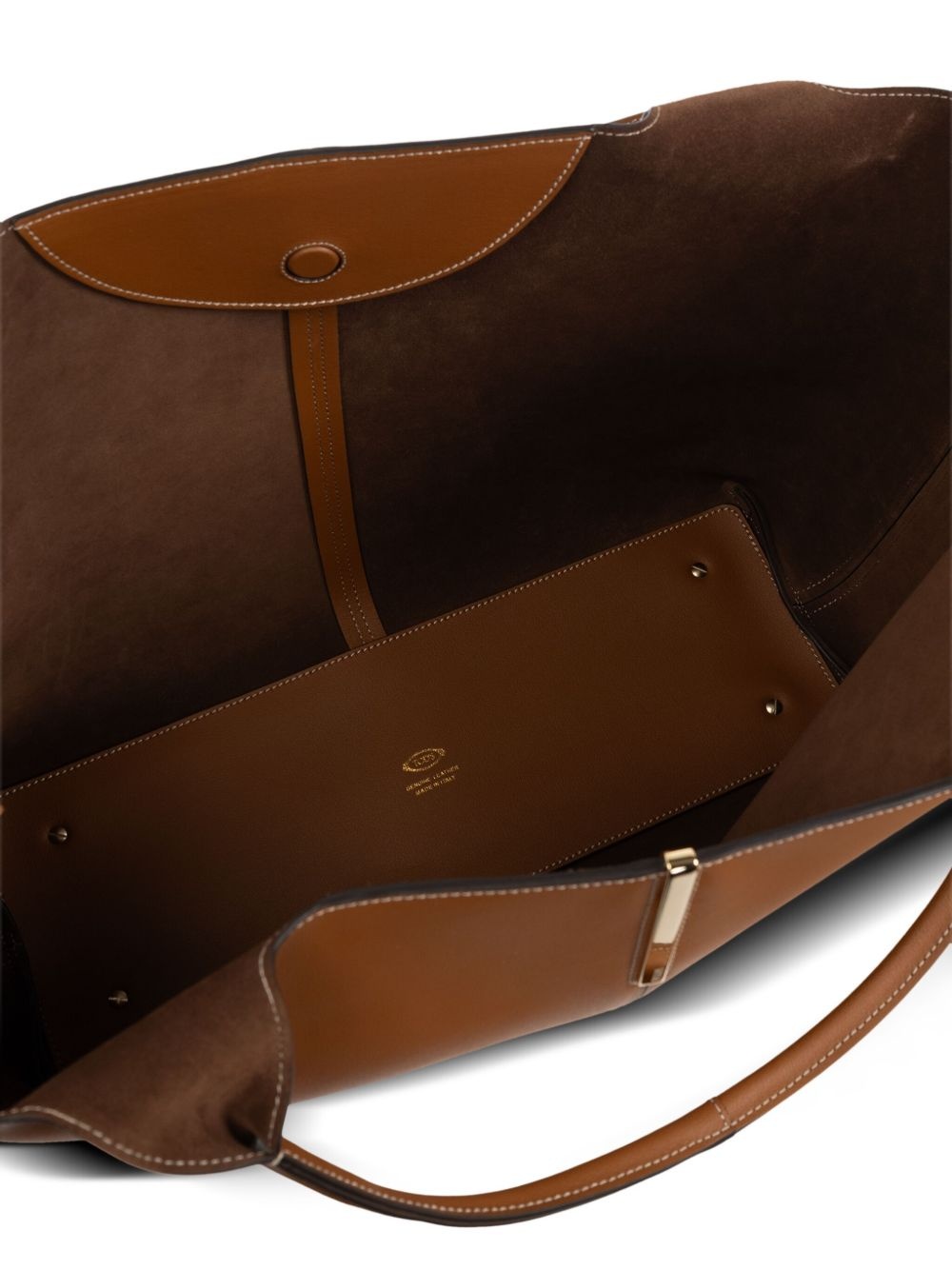 medium leather tote bag - 6