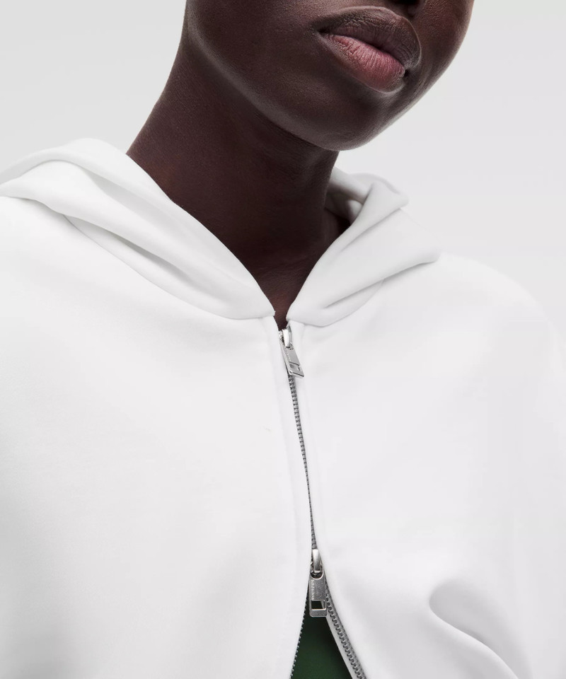 French Terry Cropped Full-Zip Hoodie 5