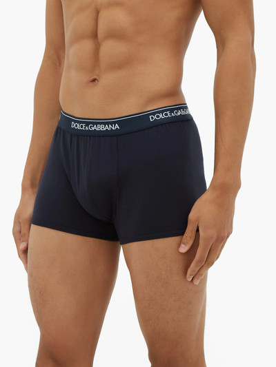 Dolce & Gabbana Pack of two logo cotton-blend boxer briefs outlook