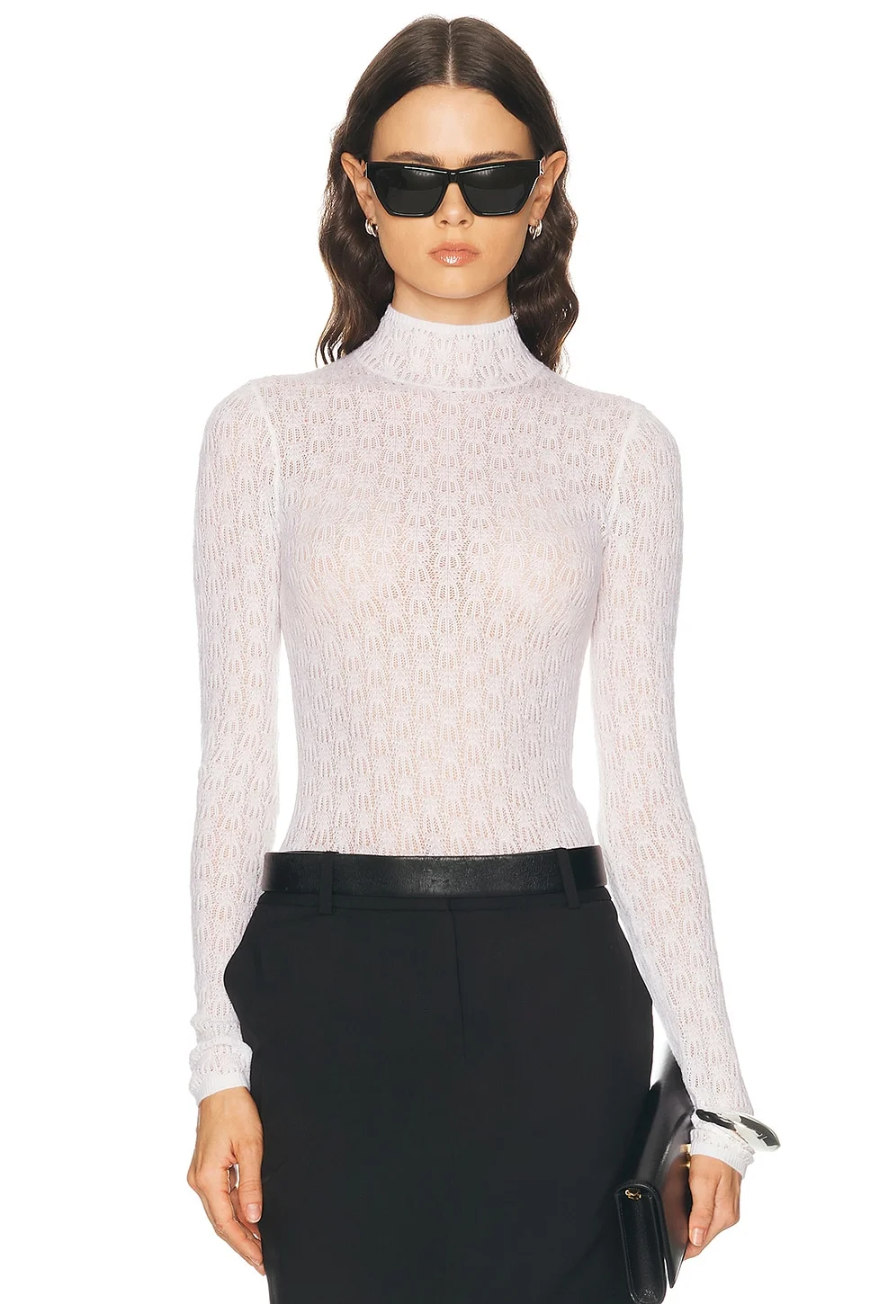 Rhea Long Sleeve Mock Neck Top - 1