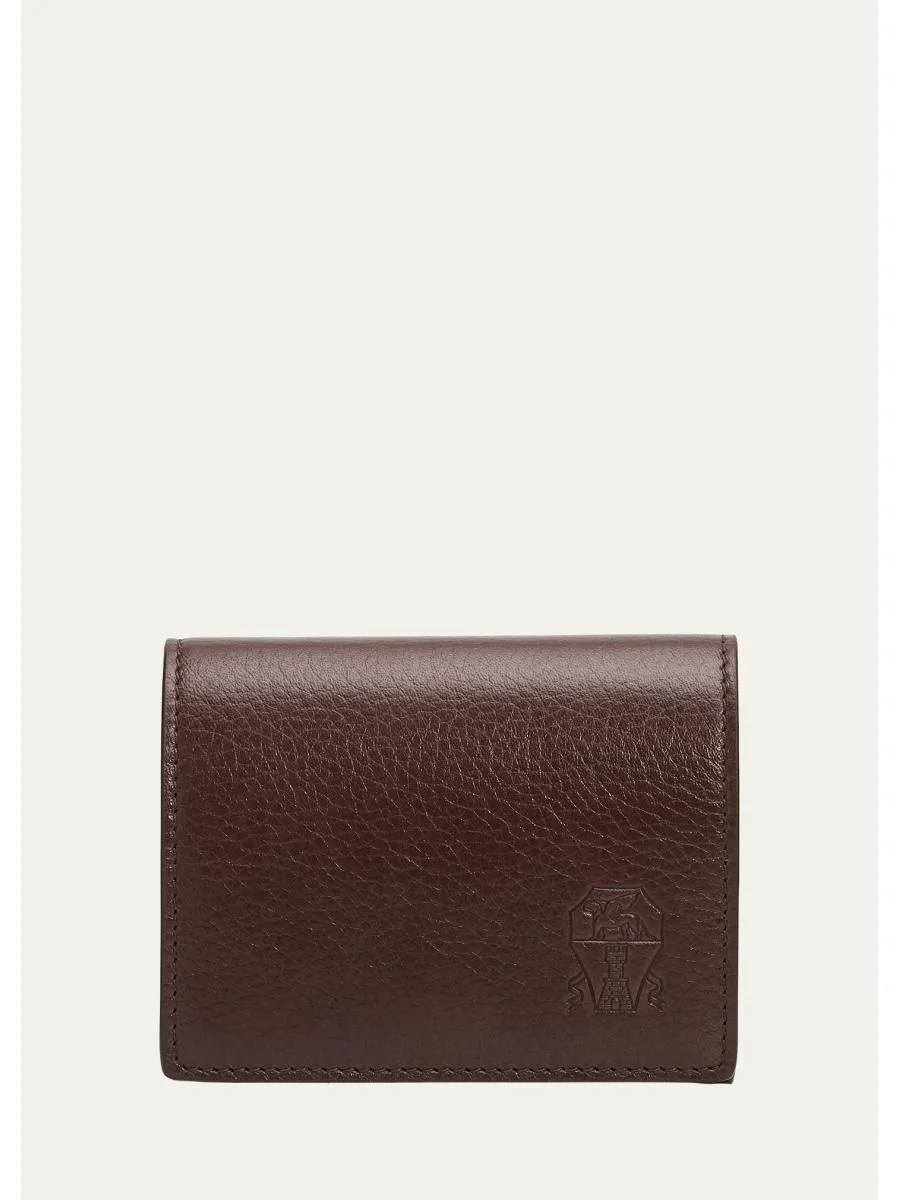 Men's Leather Trifold Wallet - 1