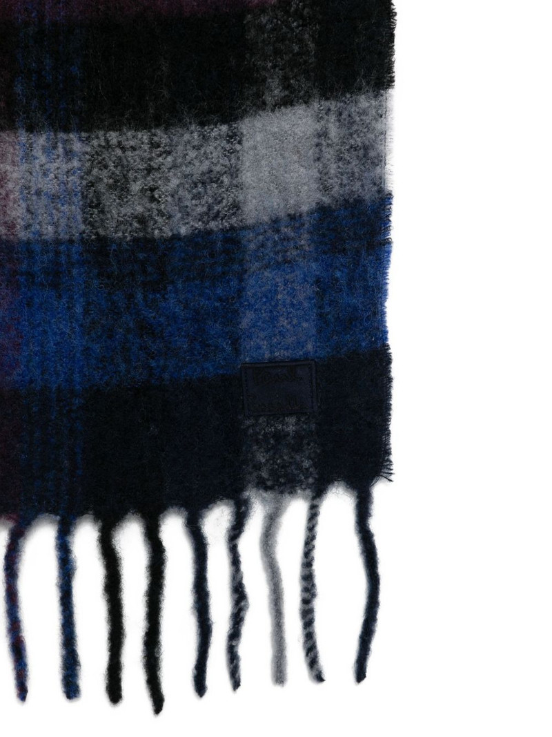 Paul Smith checked fringed scarf outlook