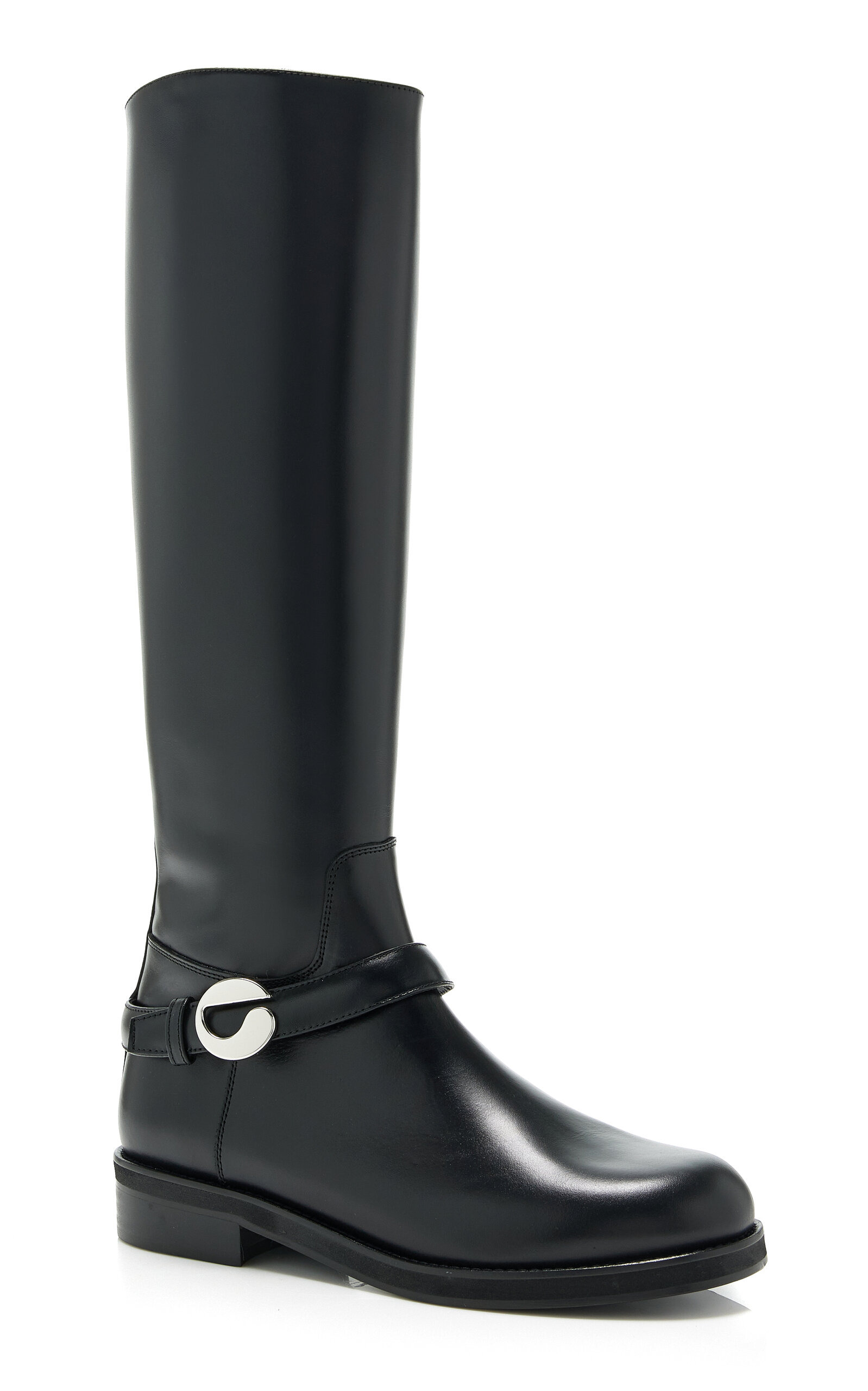 Belt Cavalier Leather Knee Boots black - 4