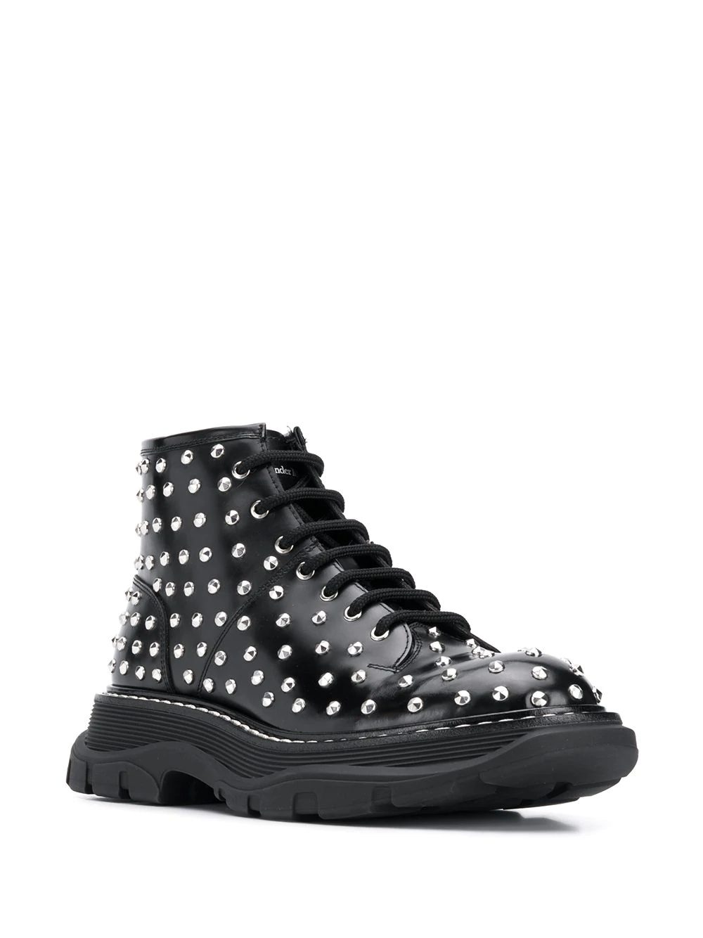 studded lace-up boots - 2