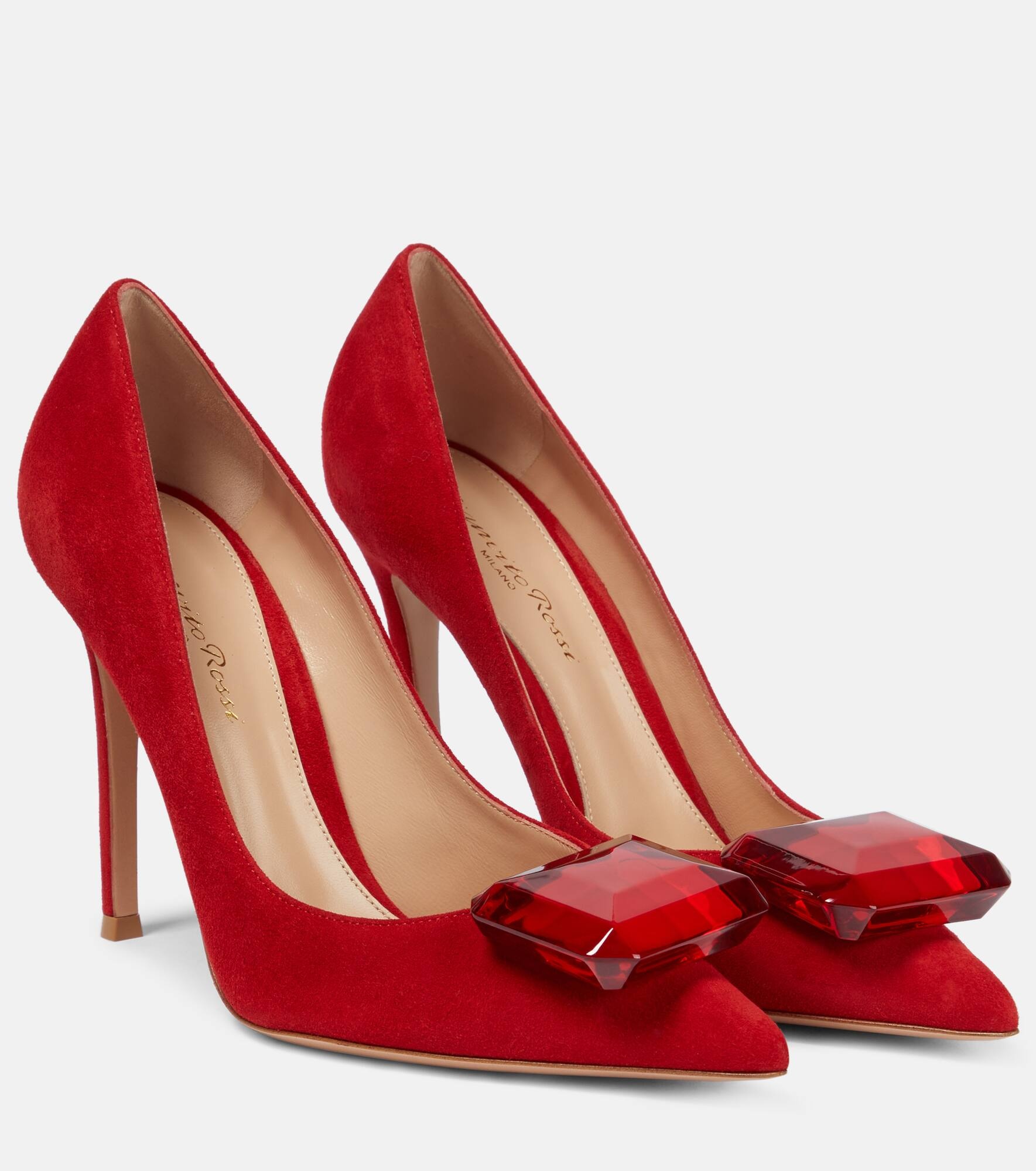 Gianvito Rossi Jaipur 105 embellished suede pumps mytheresa