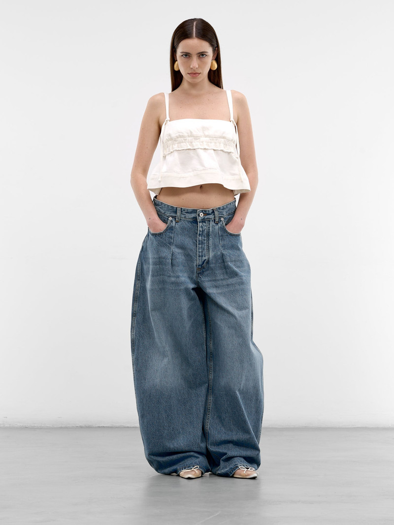JACQUEMUS Blue Ovalo Baggy Denim Jeans outlook