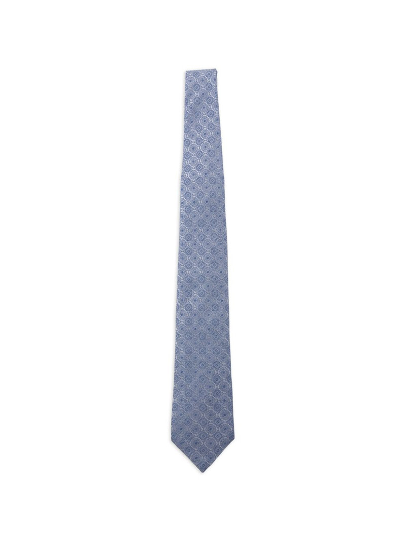 patterned silk tie 1