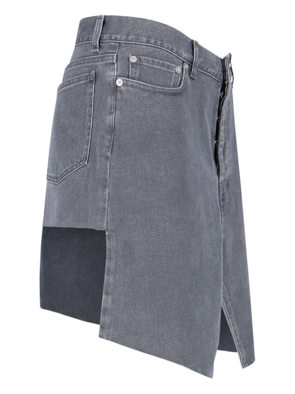 asymmetric denim skirt - 3