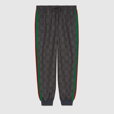 GUCCI Jumbo GG jogging pant with Web outlook