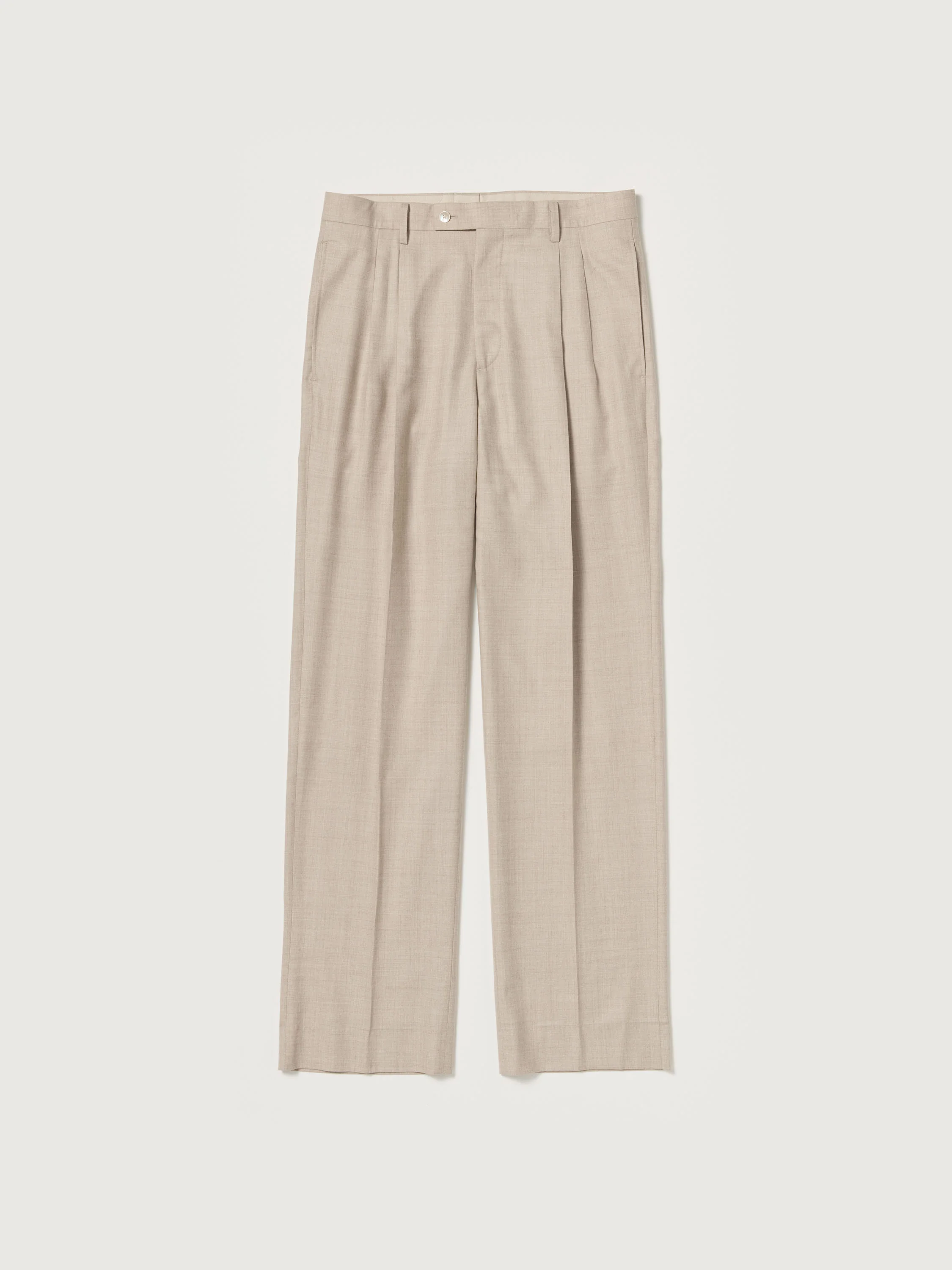 SUPER LIGHT WOOL TWO-TUCK SLACKS - 1