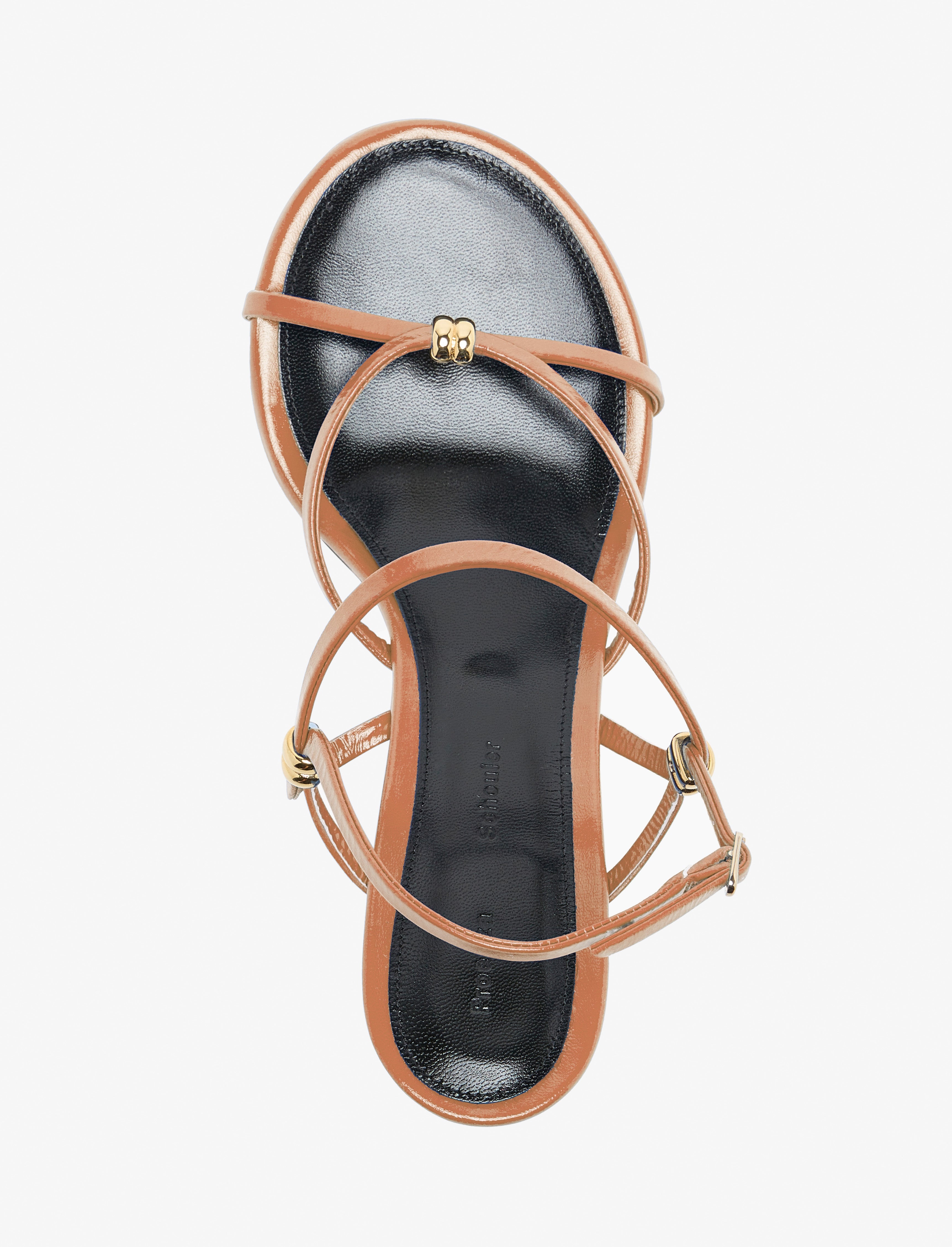 Coil Wedge Sandals in Slick Nappa - 4