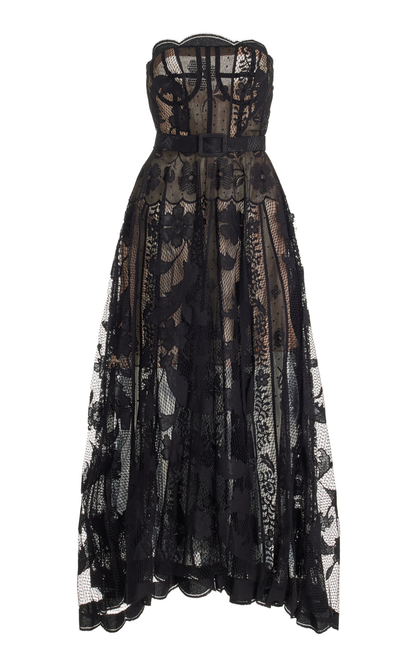 Floral Lace Midi Dress black - 1