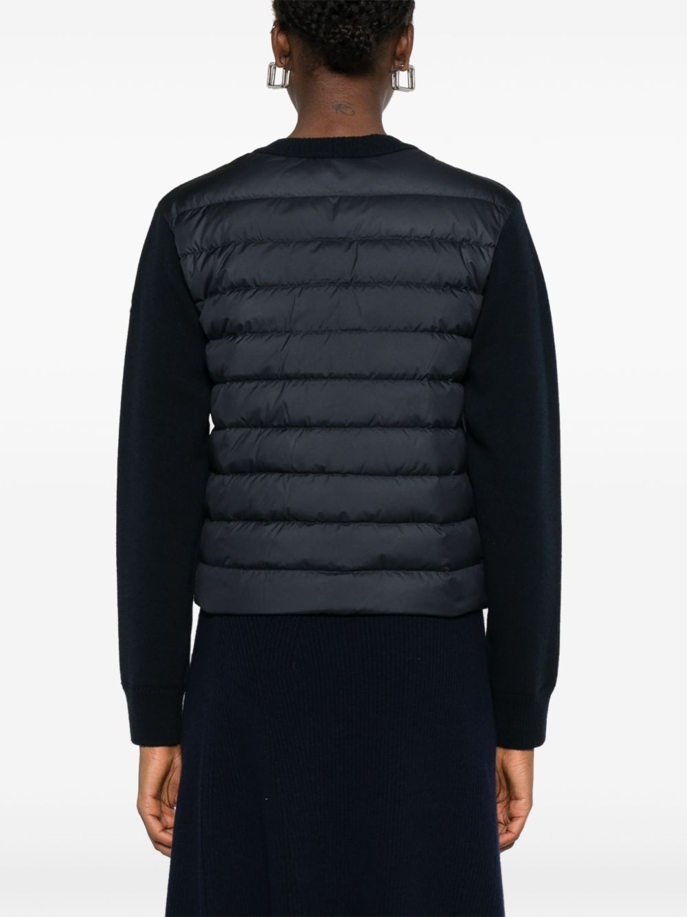 quilted-panel cardigan - 4