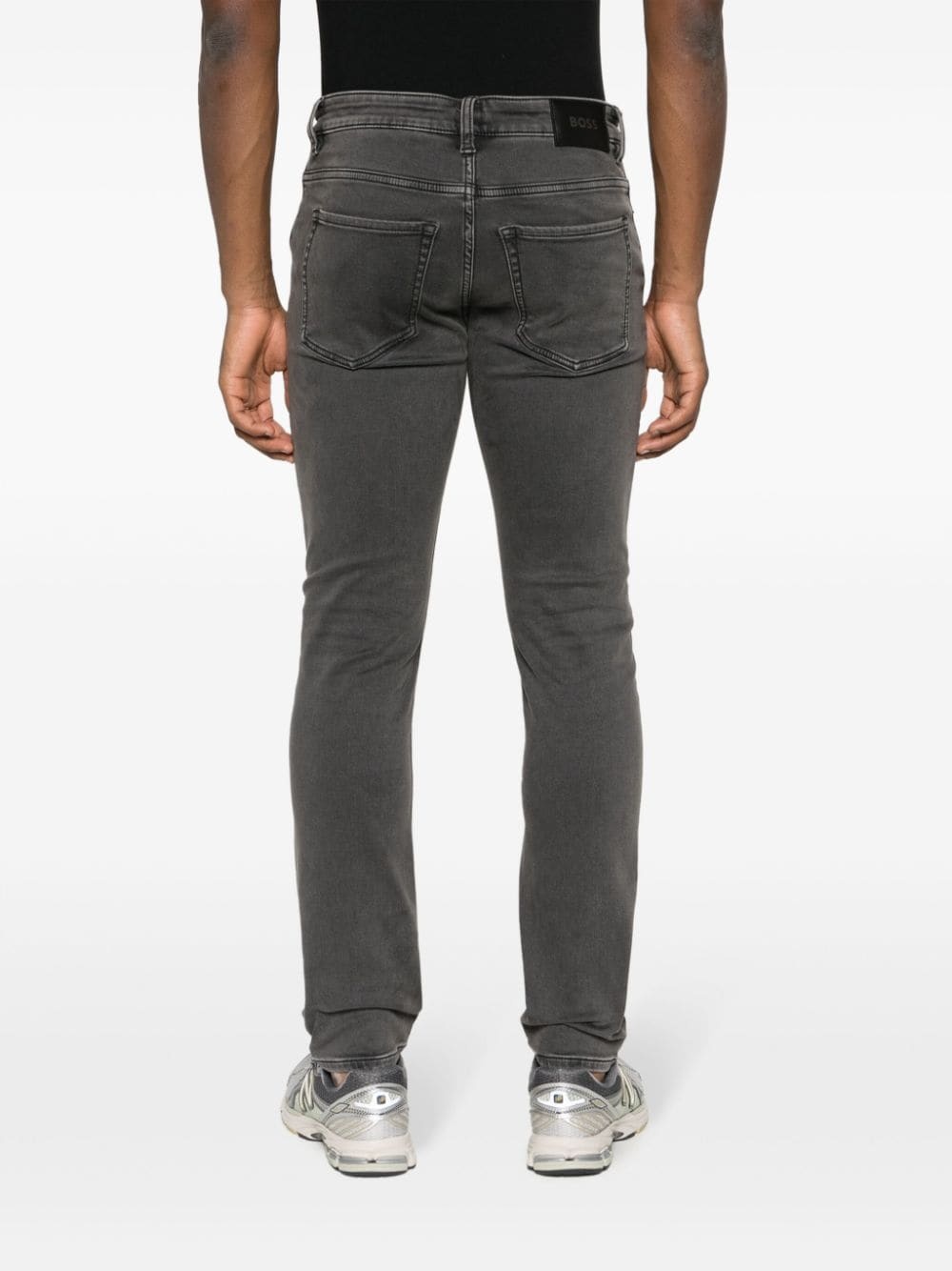 logo-patch skinny-cut jeans - 4