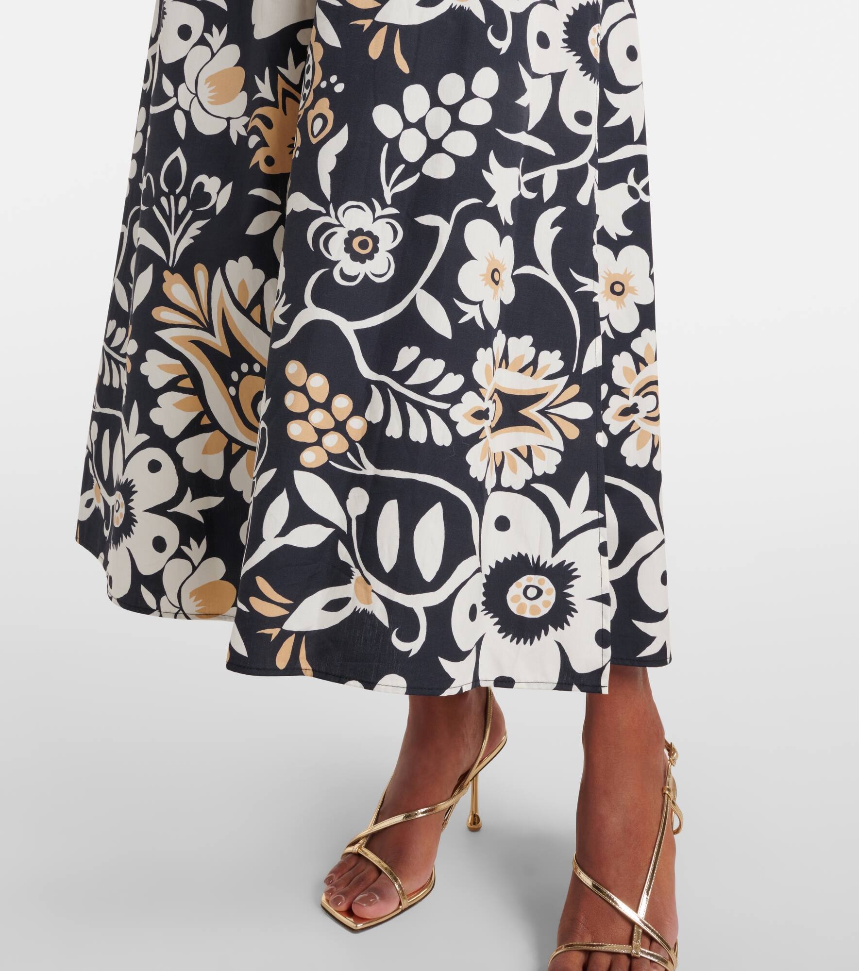 Breakfast ruffled cotton poplin midi dress - 5