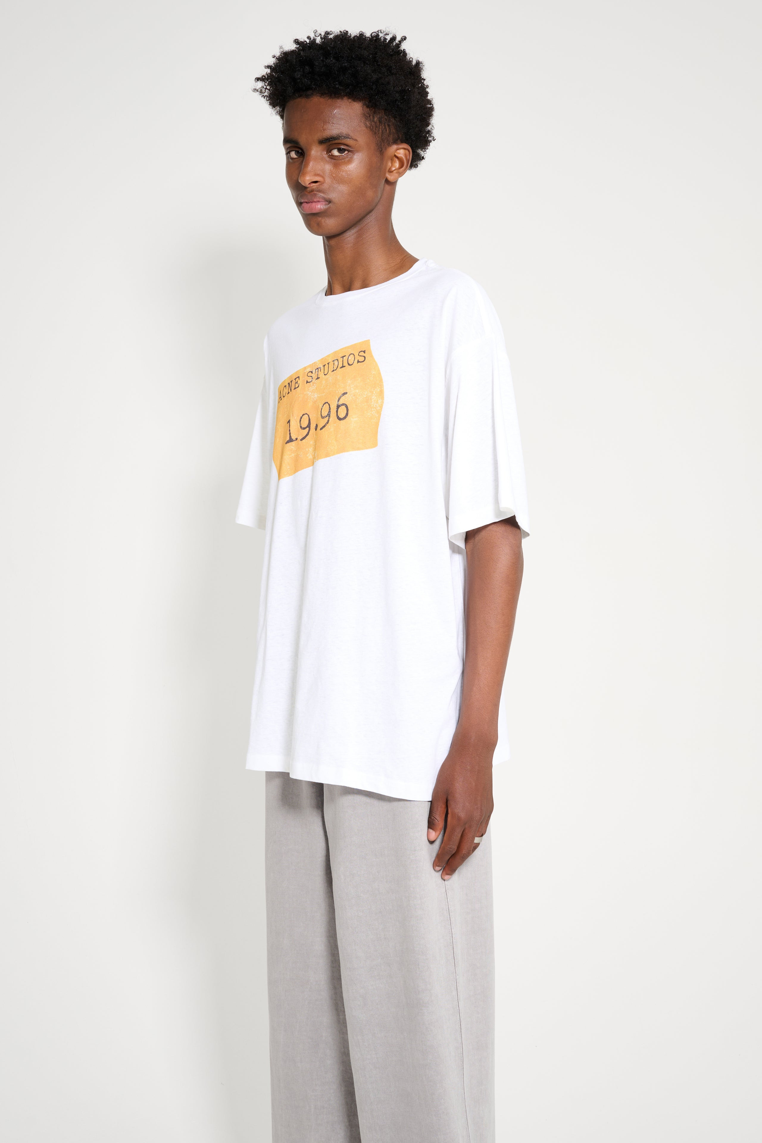 ACNE STUDIOS PRINTED T-SHIRT OPTIC WHITE - 2