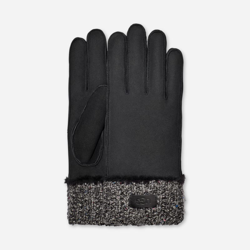® Men's Sheepskin Knit Cuff Glove Sheepskin/Knit Gloves in Black 1