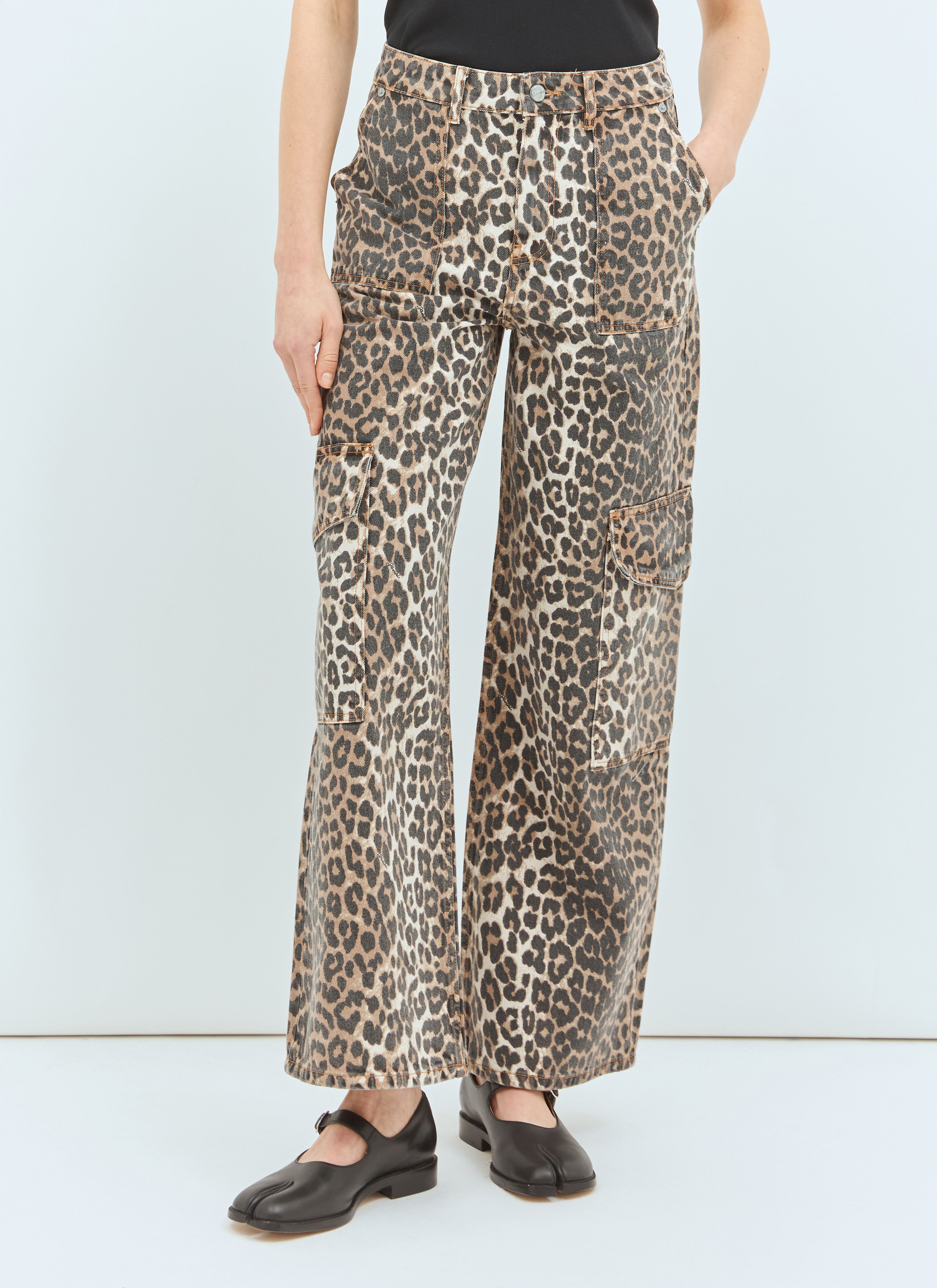 Angi Leopard Print Jeans - 1