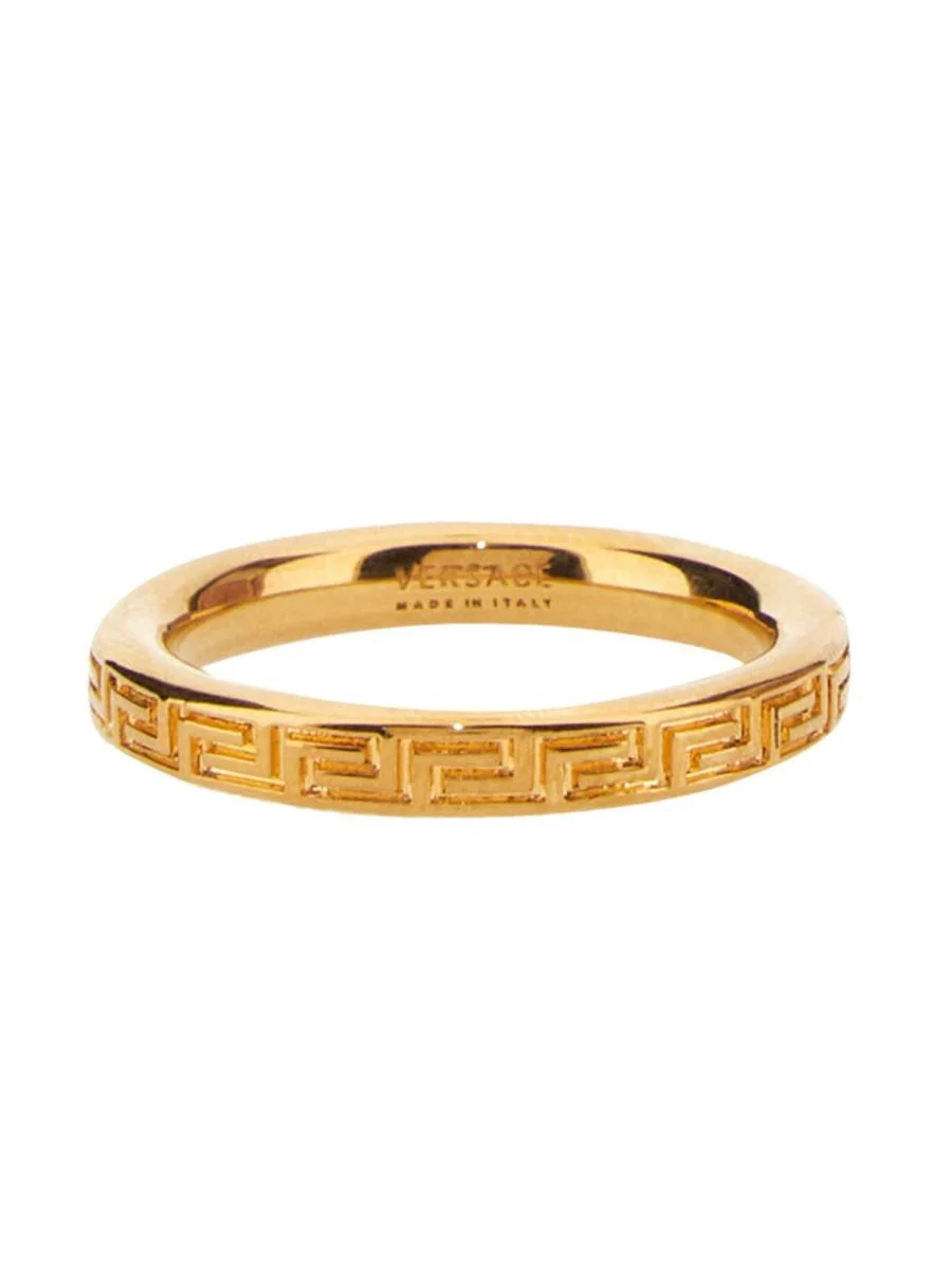Versace Anello Con Chiave Greca Incisa - 1