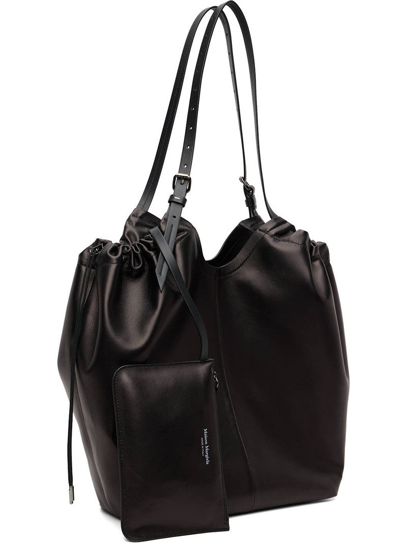 Maison Margiela Black Drawstring Tote outlook