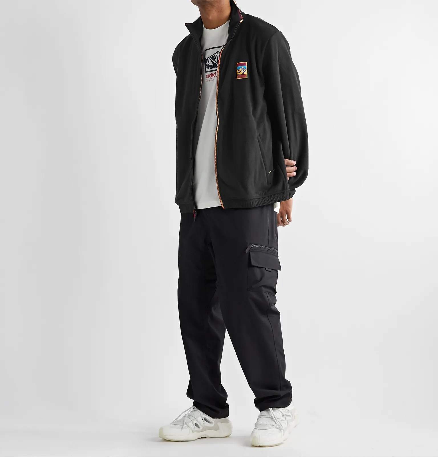 Adiplore Logo-Appliquéd Shell-Trimmed Fleece Jacket - 2