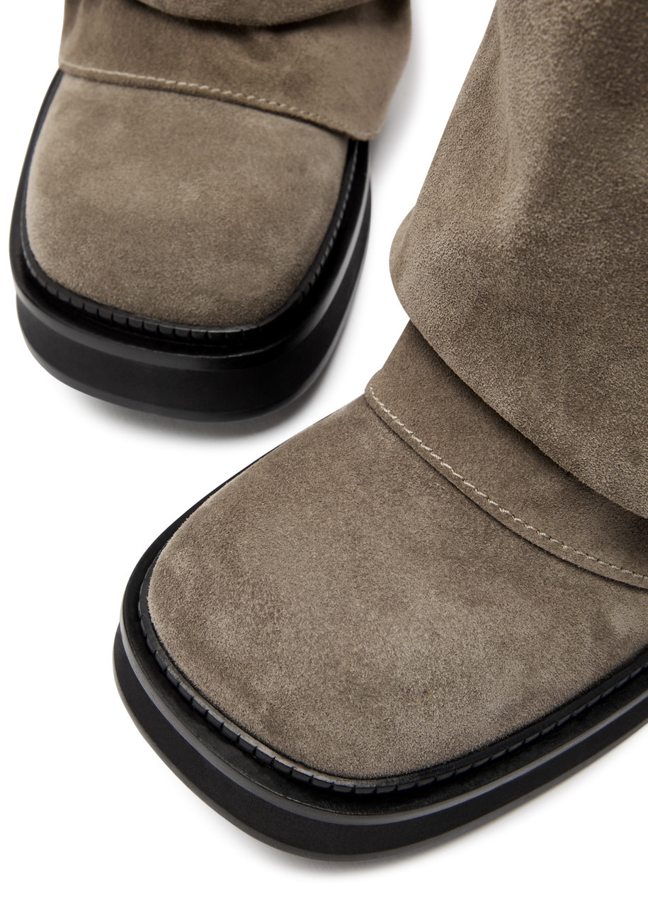 The Attico Robin Layered Suede Combat Boots - 3